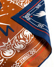Pliegue de Mannto N°50 Rust orange - Navy blue en seda